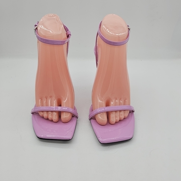 Marc Fisher Arthur Heeled Sandals Square Toe Ankle Strap Medium Purple Size 8 - Picture 7 of 14